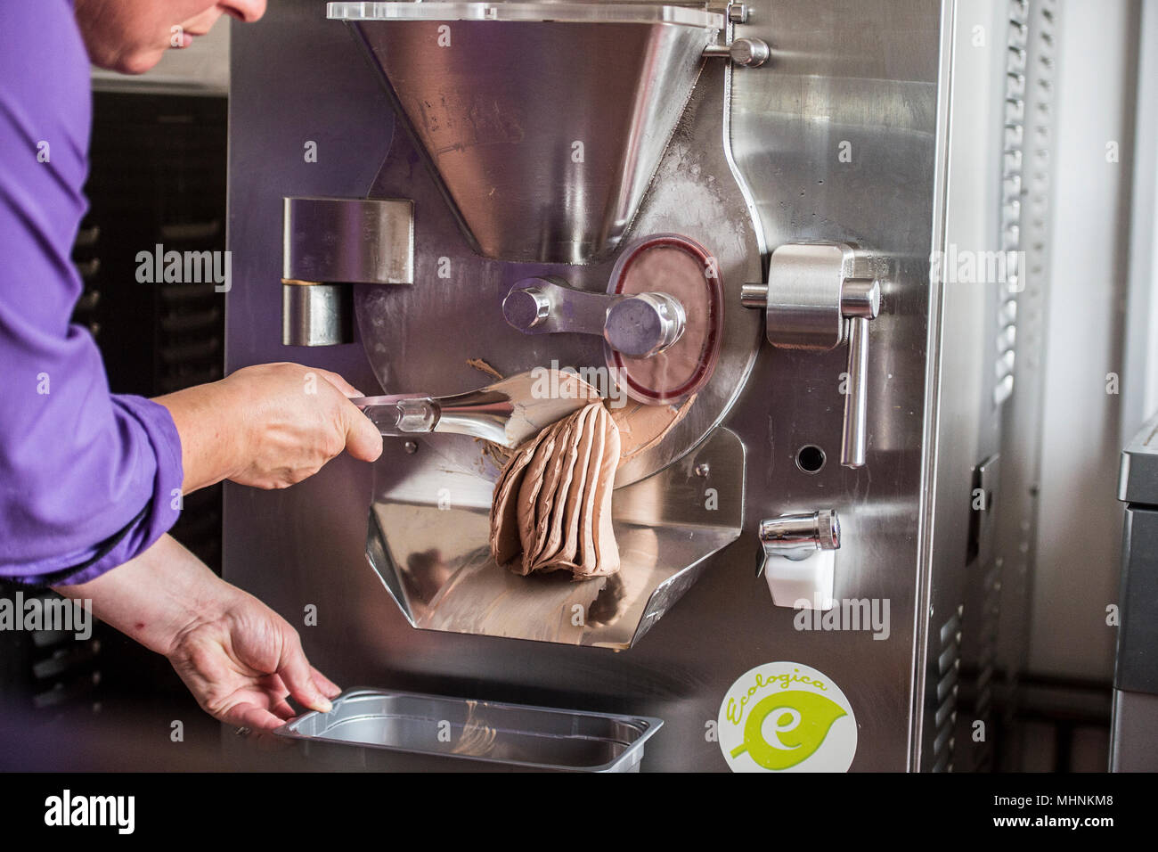 making ice cream Stock Photo