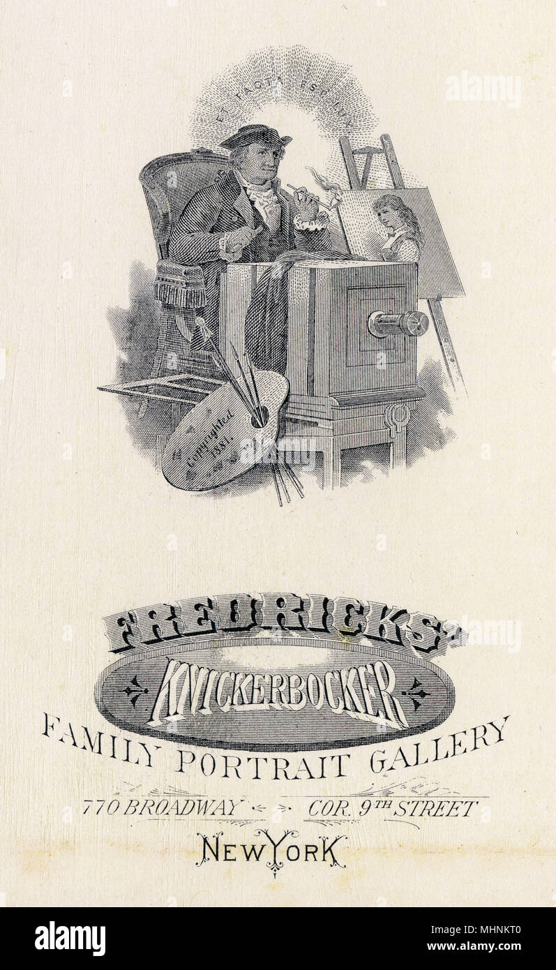 Fredericks' Knickerbocker Family Portrait Gallery, New York Stock Photo