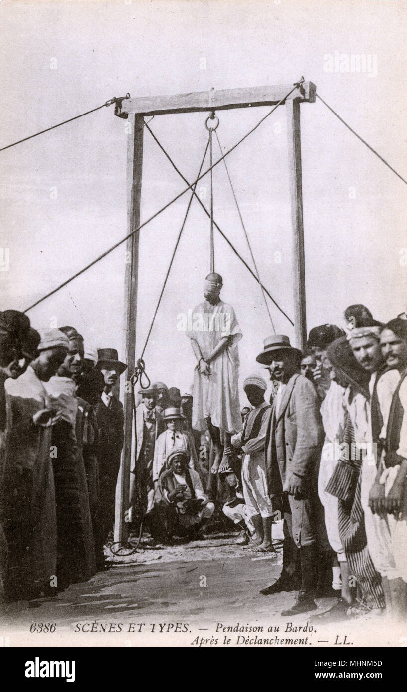 Bardo, Tunisia - After an Execution by Hanging Stock Photo