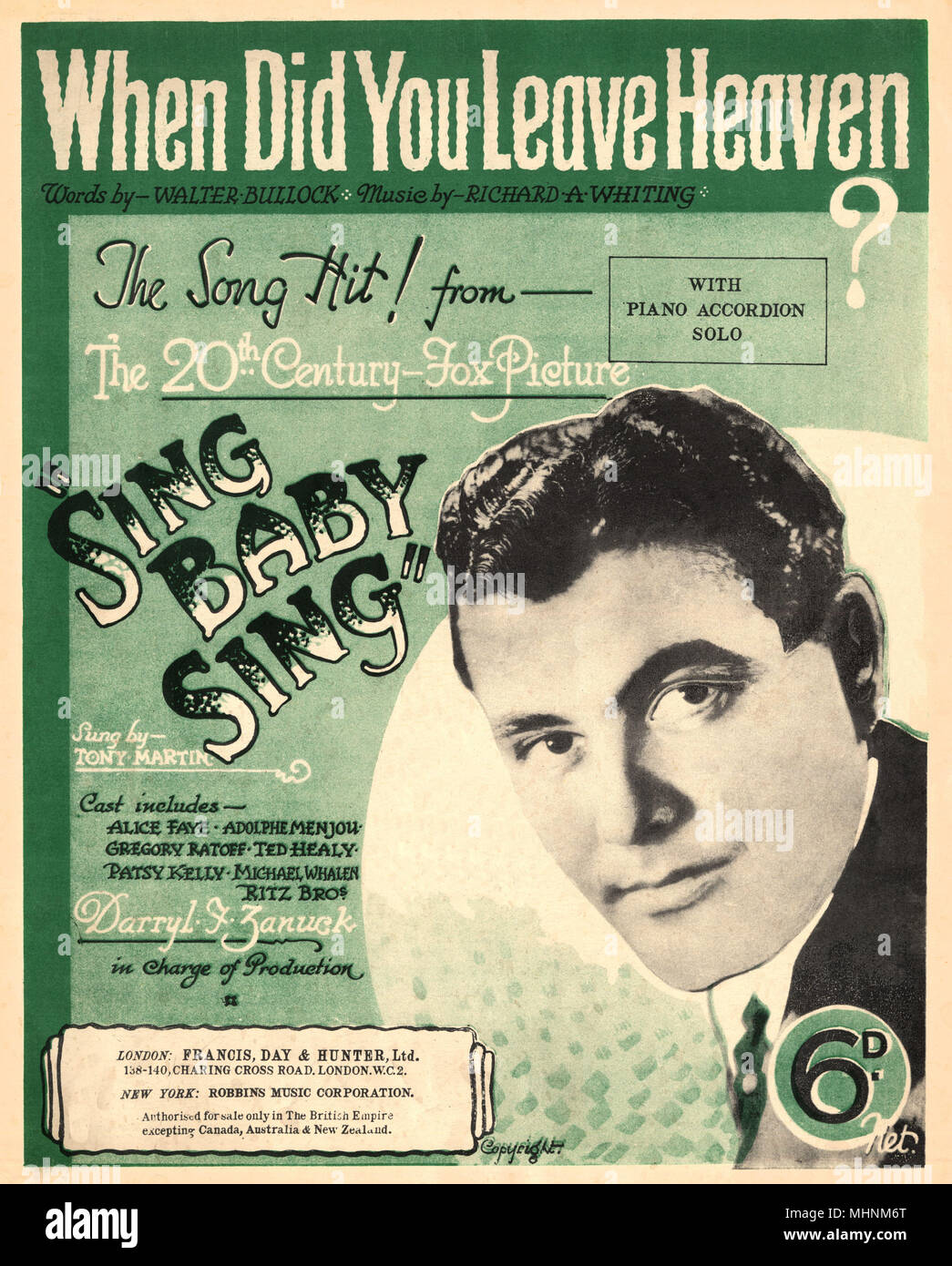 Nippy Music sheet cover for the 1930 musical starring Binnie Hale