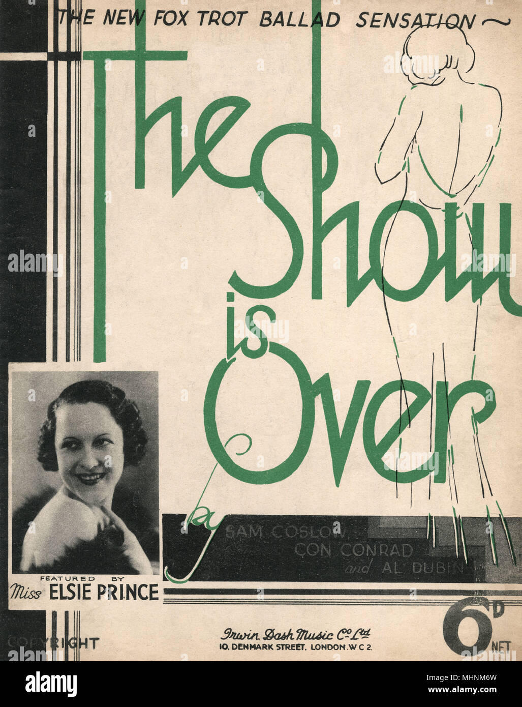 The show is over - Music Sheet Cover Stock Photo