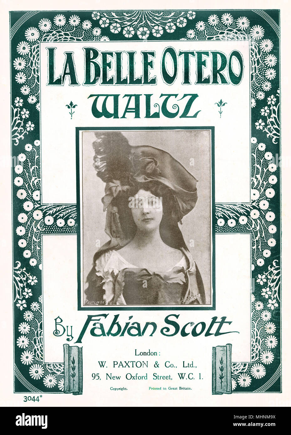 La Belle Otero by Waltz - Music Sheet Cover Stock Photo