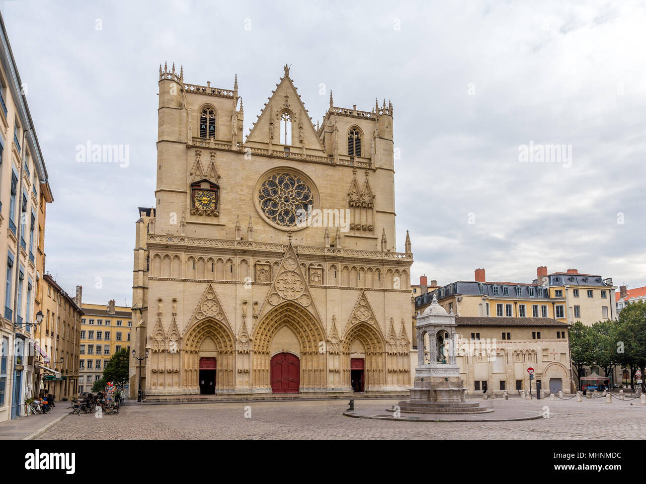 Cathedrale Saint Jean-Baptiste de Lyon, France Stock Photo