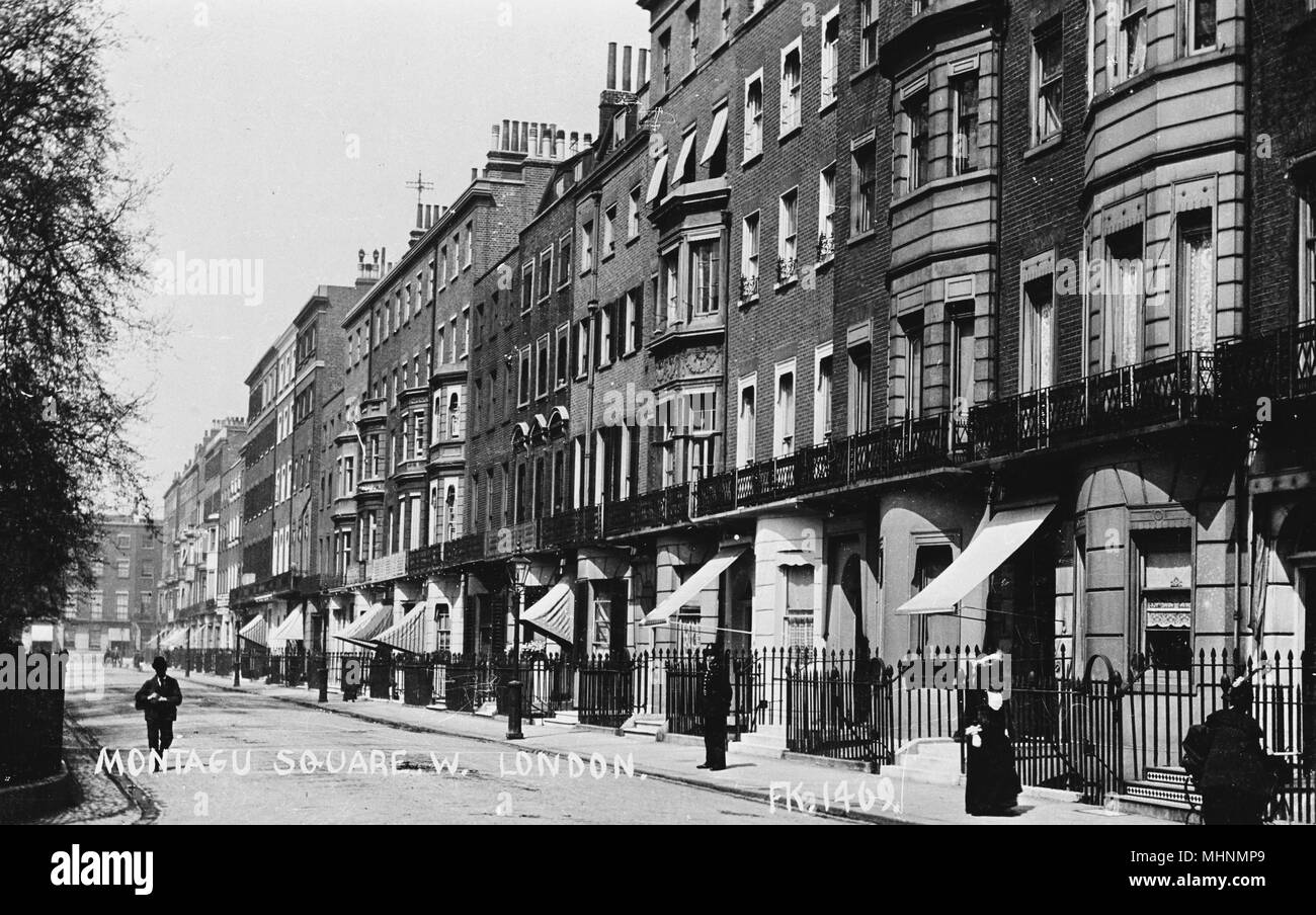 Montagu Square, Marylebone, London W1. Date circa 1905 Stock Photo Alamy