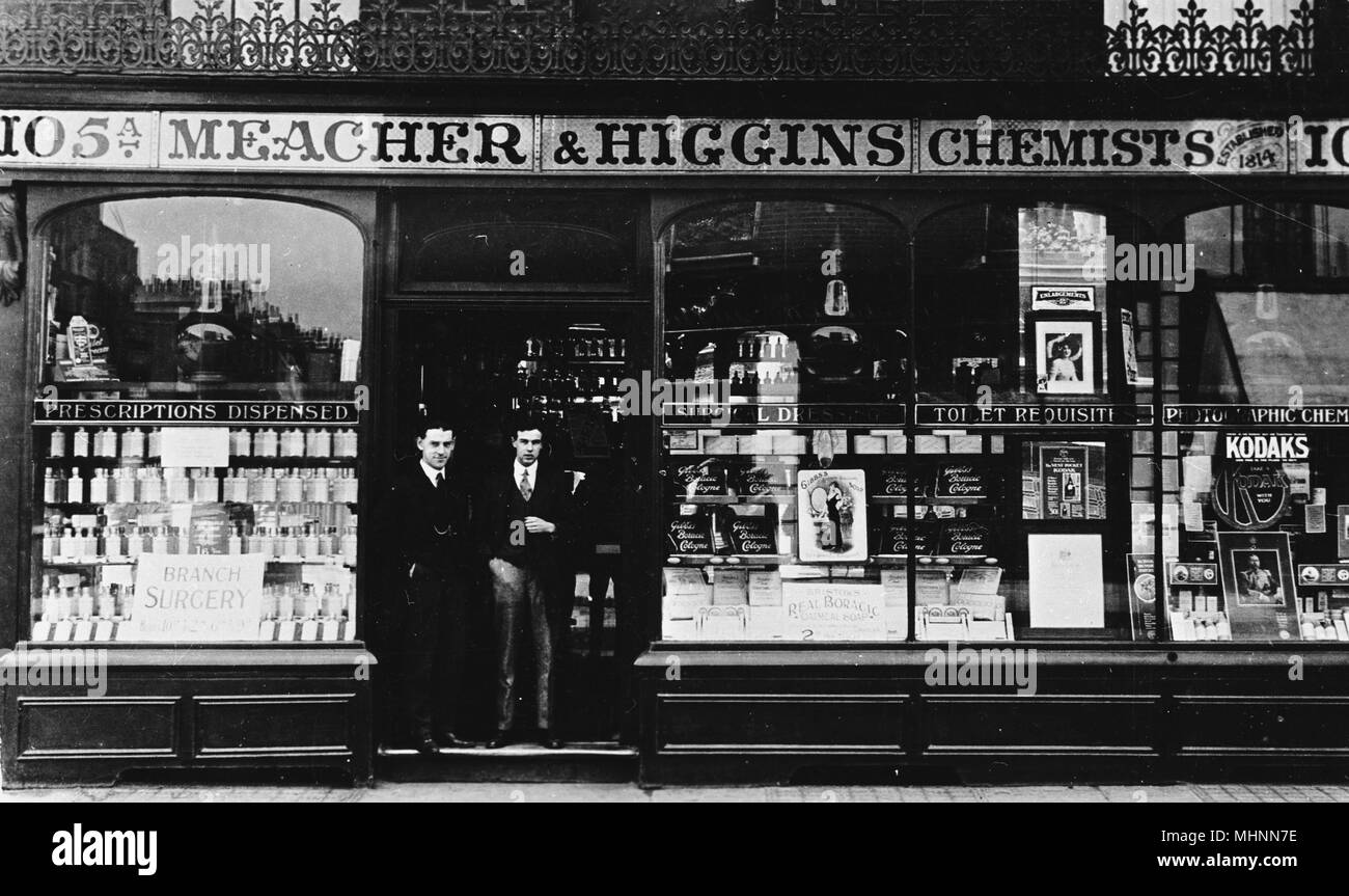 Meacher & Higgins, chemists, Crawford Street, London Stock Photo Alamy