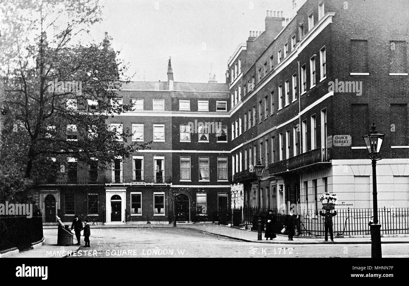 Manchester Square and Duke Street, London Stock Photo Alamy