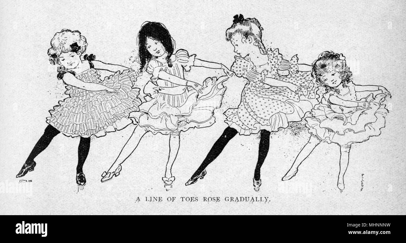 Little girls dancing in a row Stock Photo Alamy