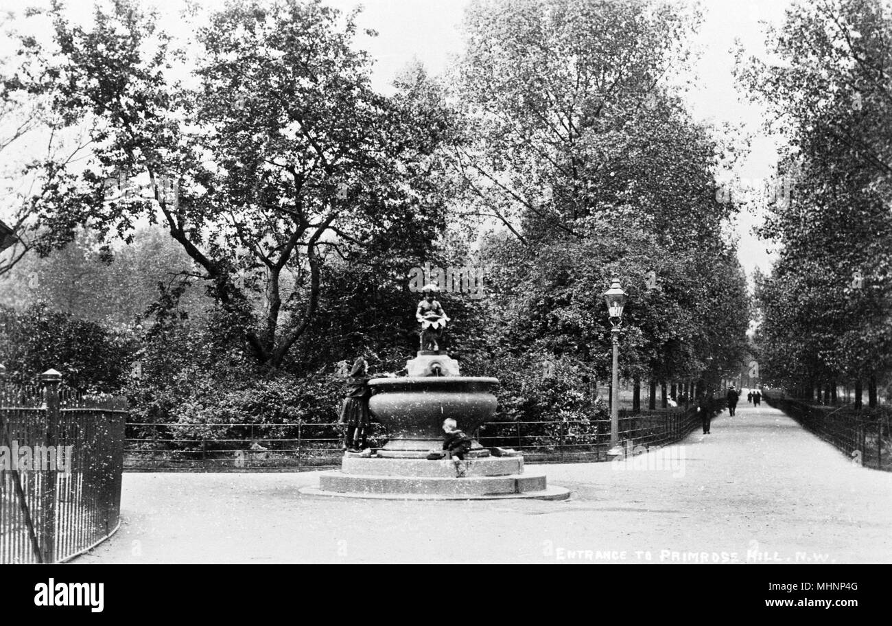 Entrance to Primrose Hill, NW London. Date circa 1910 Stock Photo Alamy