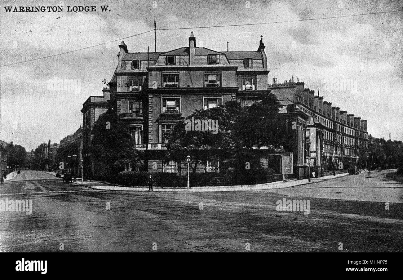 Warrington Lodge (Colonnade Hotel), Maida Vale, West London.      Date: circa 1905 Stock Photo