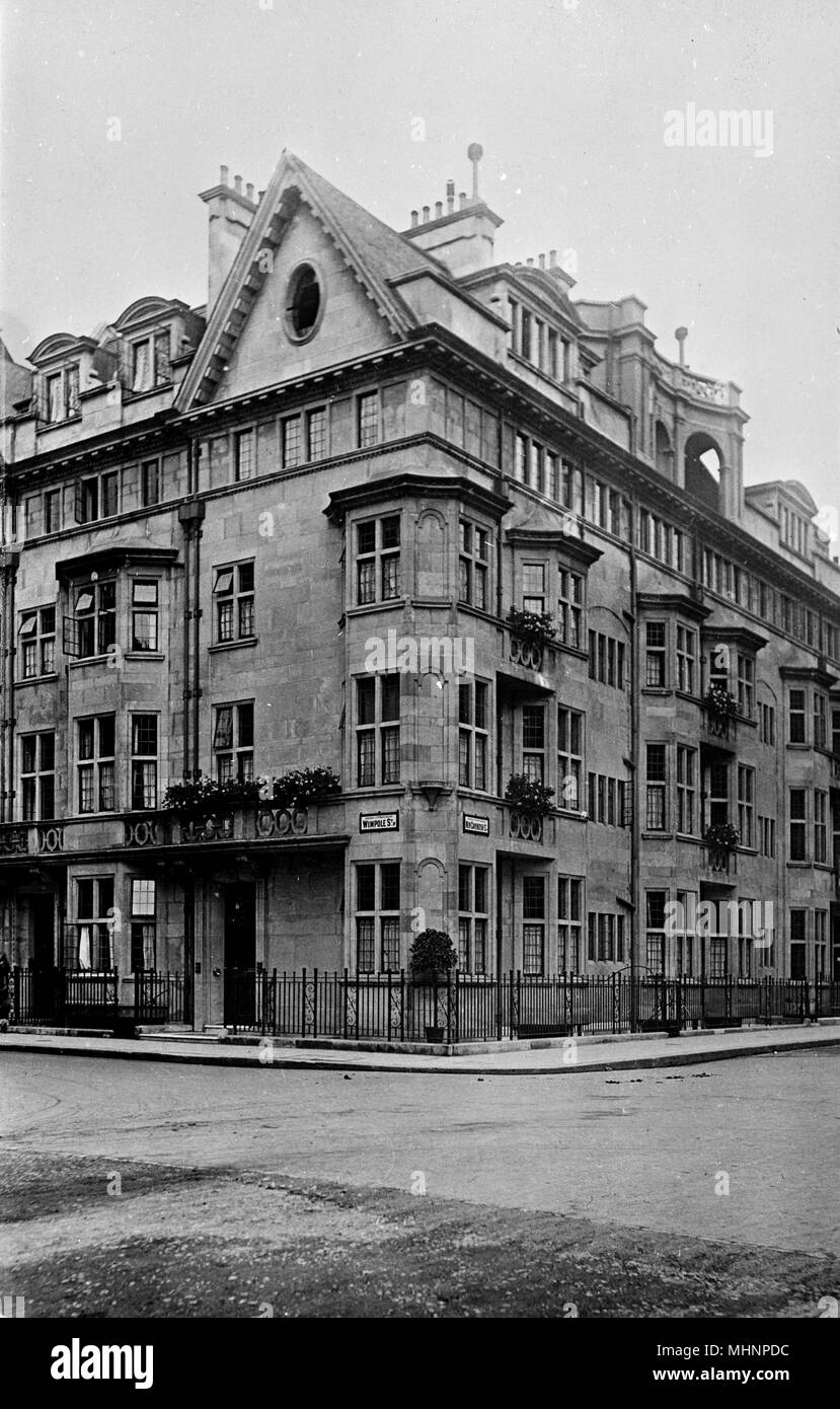 Wimpole Street and New Cavendish Street, London Stock Photo