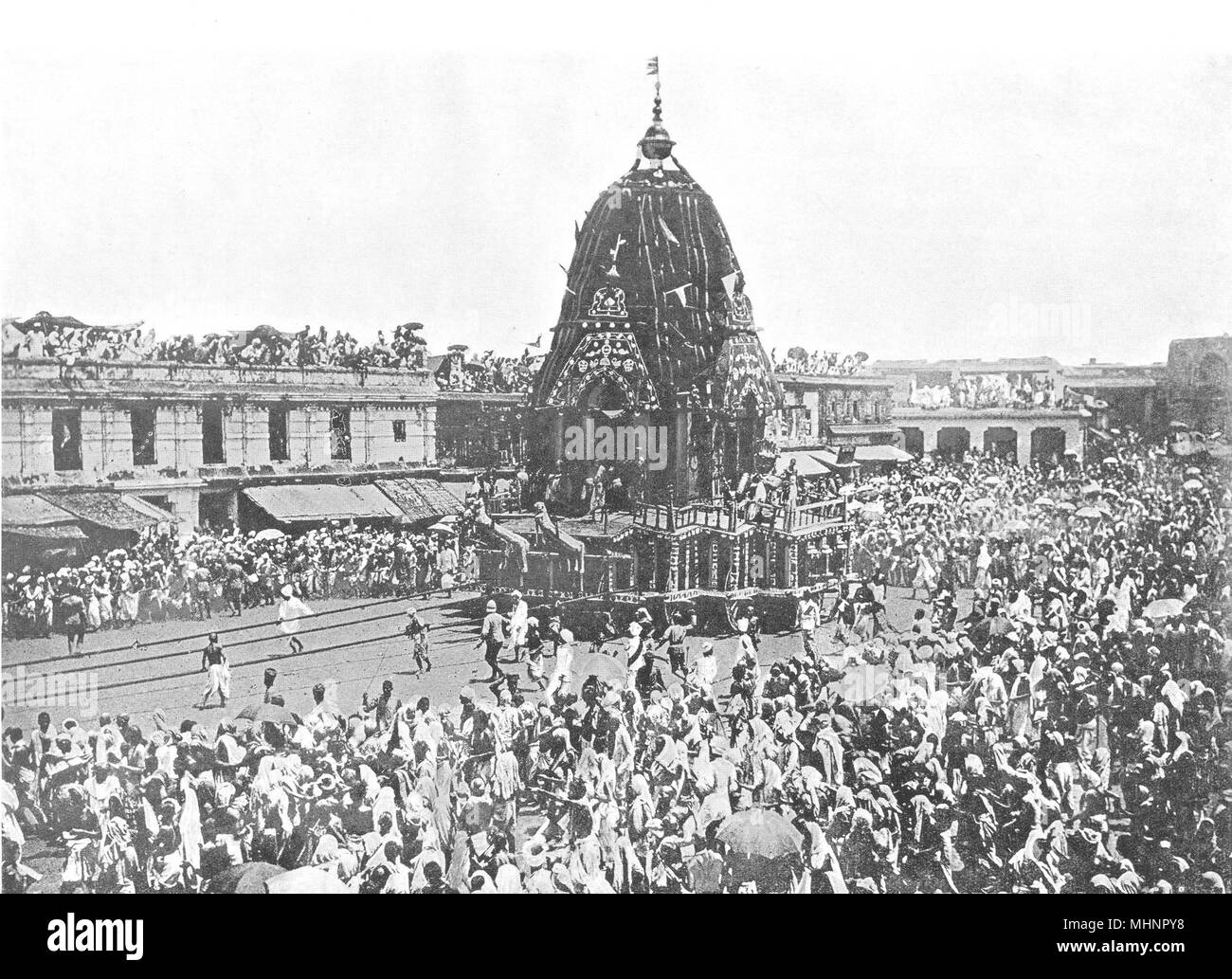 India Religious Procession Car Of Jagganath Vishnu Puri 1900 Old Print Stock Photo Alamy