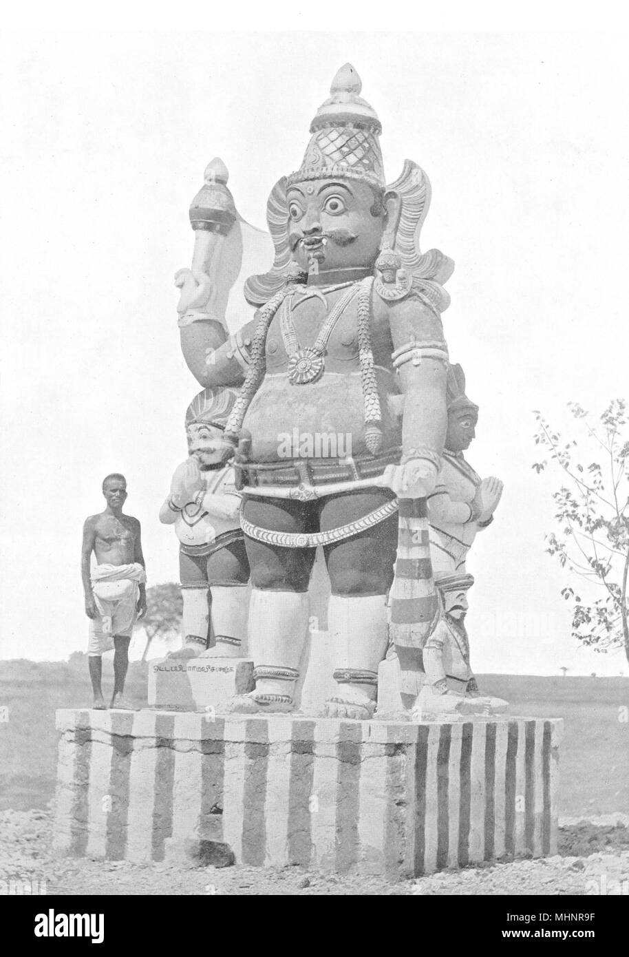 INDIA. Southern India. A Village Deity; gate-keeper god, Tamil country 1900 Stock Photo