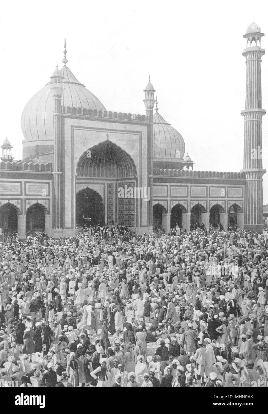 INDIA. The Jama Masjid, Delhi;  1900 old antique vintage print picture Stock Photo
