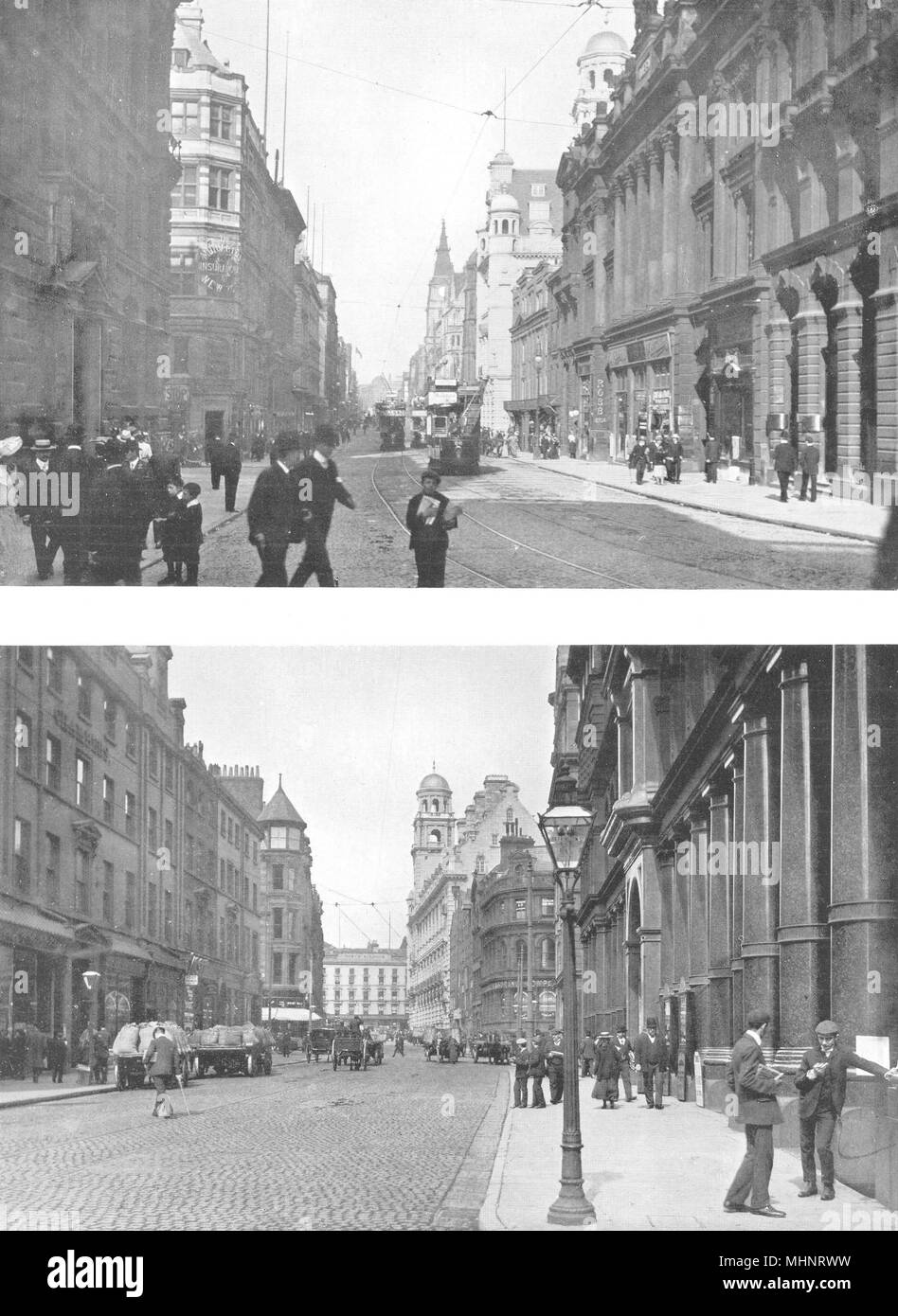 LIVERPOOL. Dale Street; North John Street 1900 old antique print