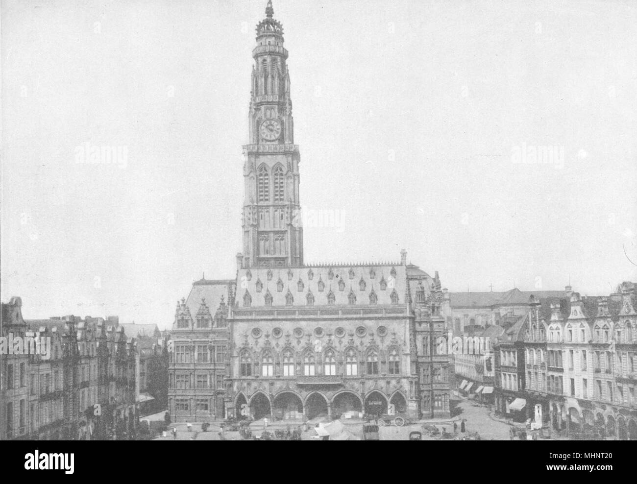 PAS- DE- CALAIS. Arras. Hotel de Ville 1895 old antique vintage print picture Stock Photo