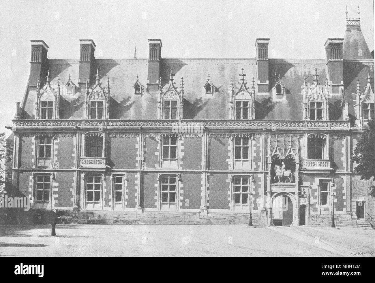 LOIR- ET- CHER. Blois. Façade Louis XII 1895 old antique vintage print picture Stock Photo