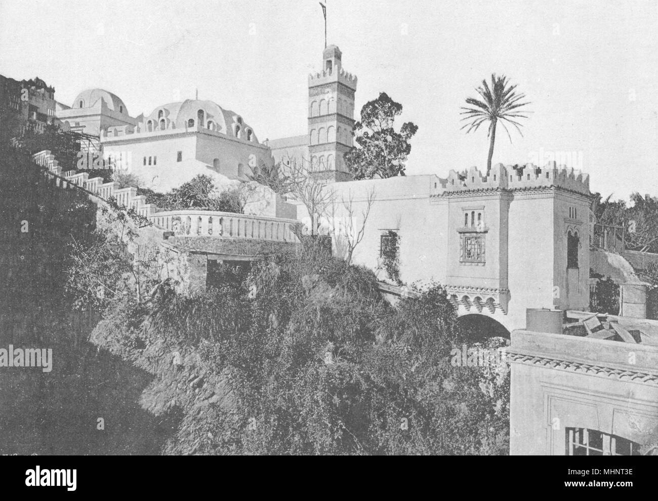 ALGERIA. Algiers (Alger) . Mosquée de Sidi- Ader- Haman (Ensemble)  1895 print Stock Photo