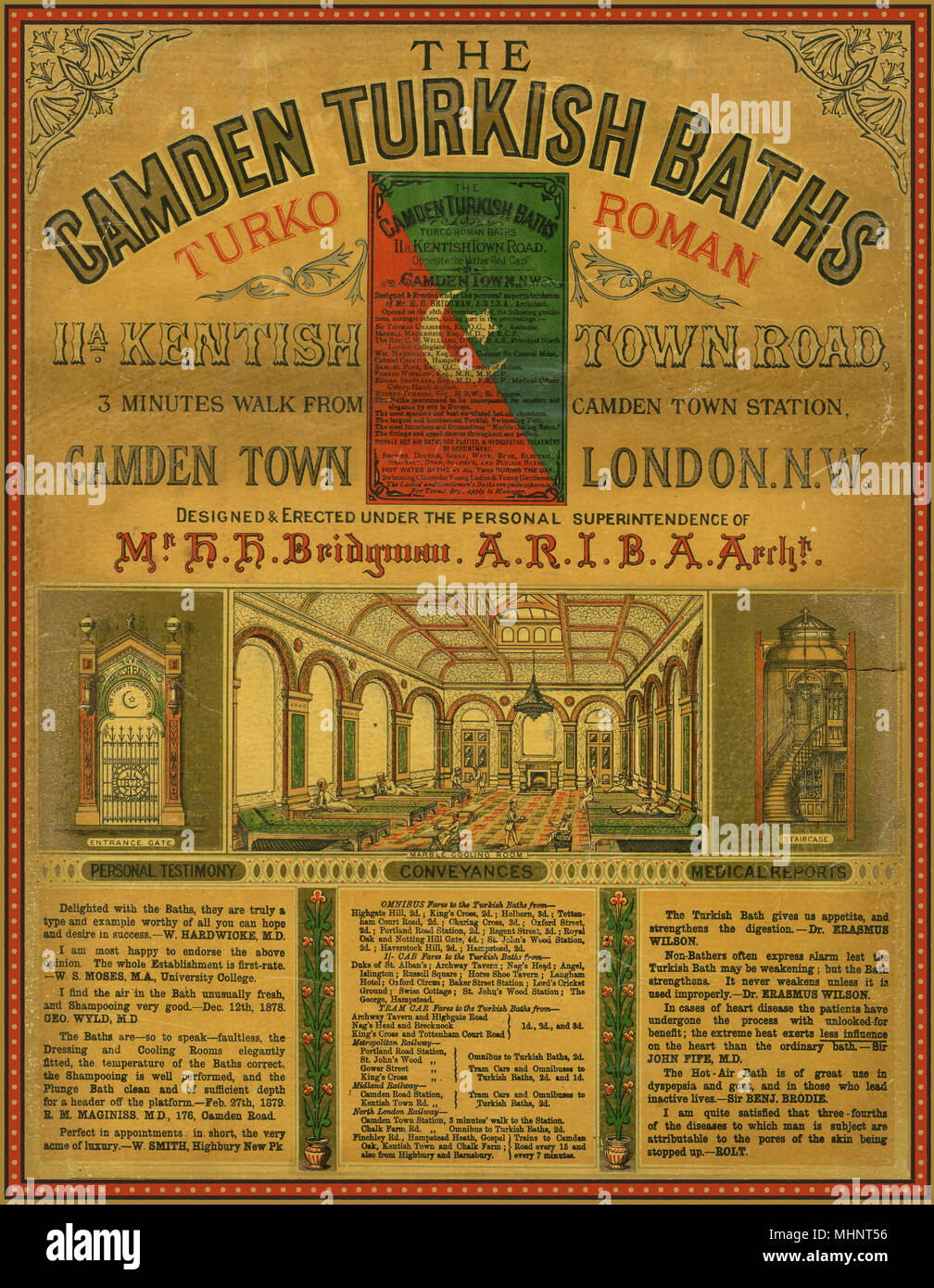 The Camden Turkish Baths, 11a Kentish Town Road, London Stock Photo