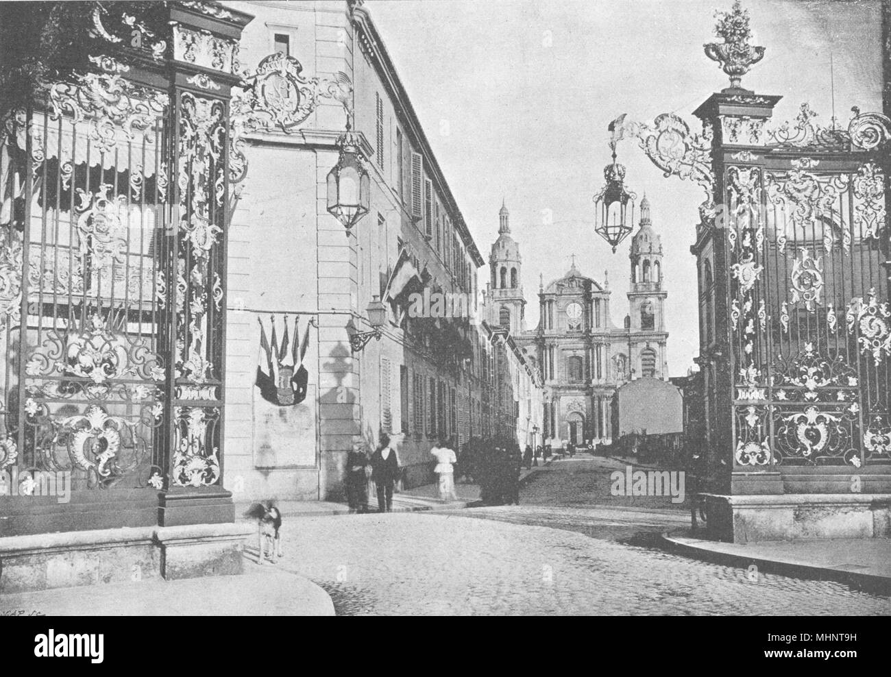 MEURTHE- ET- MOSELLE. Nancy. Cathédrale. Ensemble 1895 old antique print Stock Photo