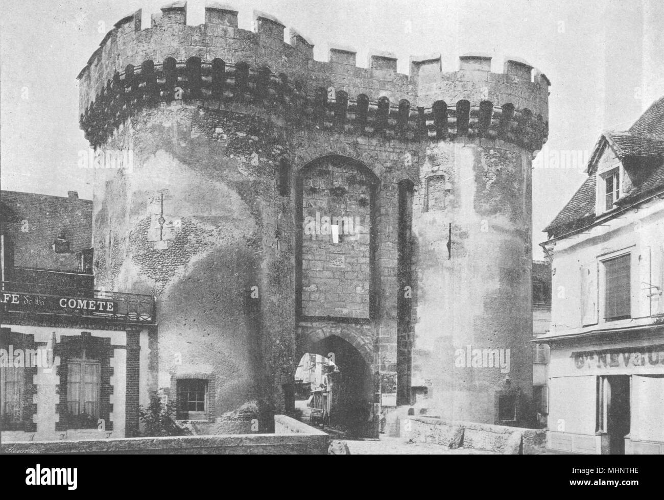 EURE- ET- LOIR. Chartres. Porte Guillaume 1895 old antique print picture Stock Photo