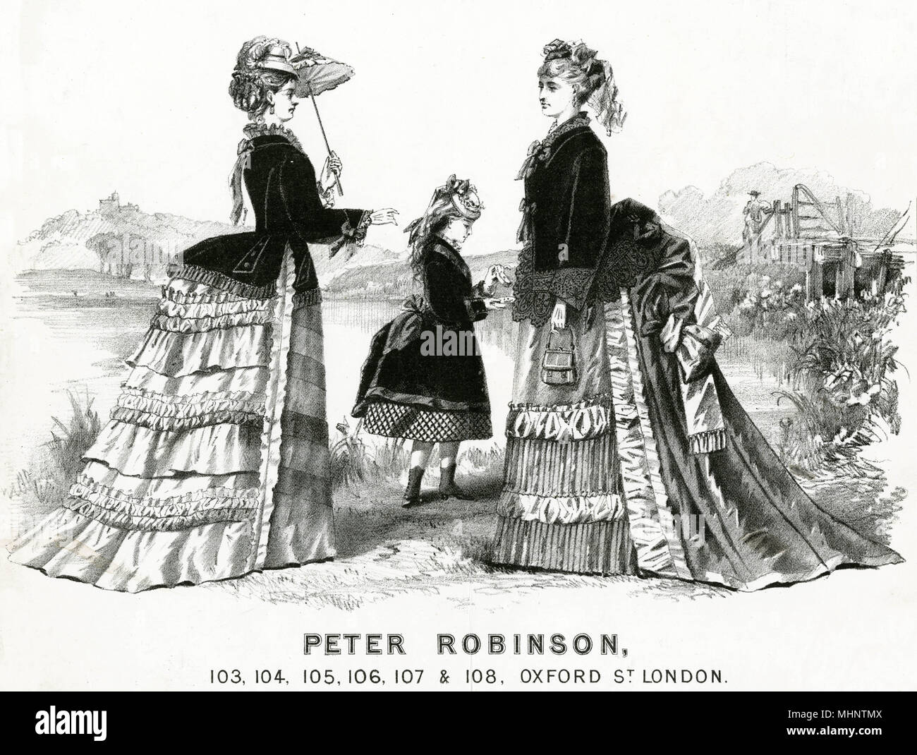 Outdoor costumes for 1888 Stock Photo