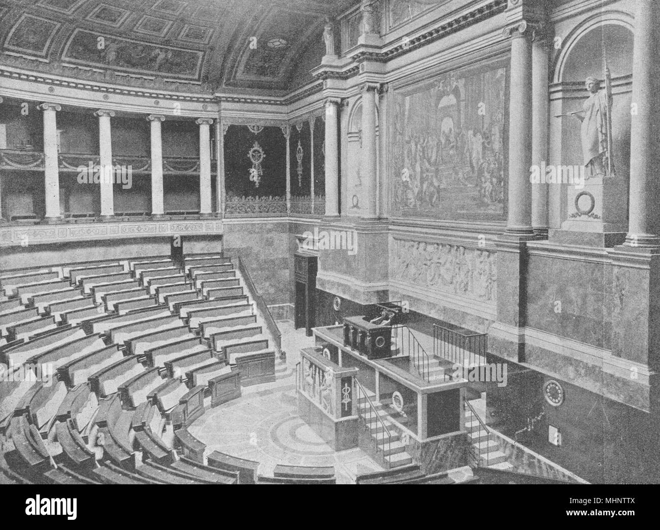 PARIS. Chambre des Députés. Intérieur 1895 old antique vintage print picture Stock Photo
