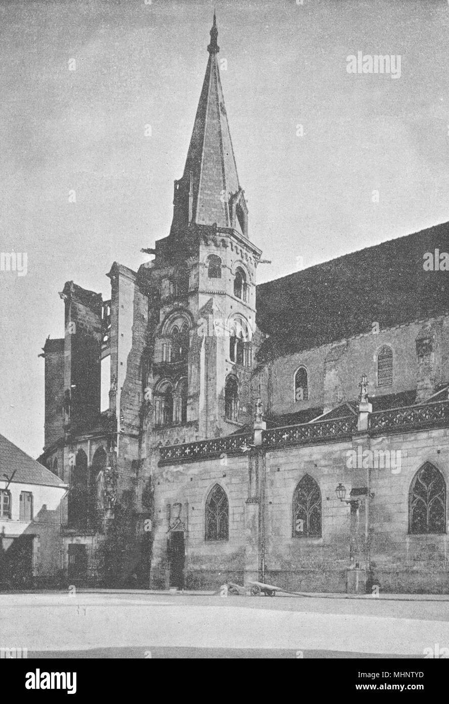 YONNE. Auxerre. St- Eusèbe 1895 old antique vintage print picture Stock Photo