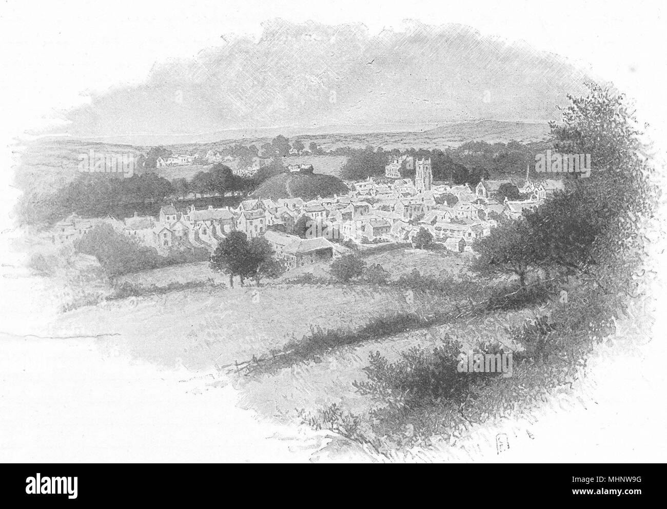 DEVON. Plympton Earl 1901 old antique vintage print picture Stock Photo