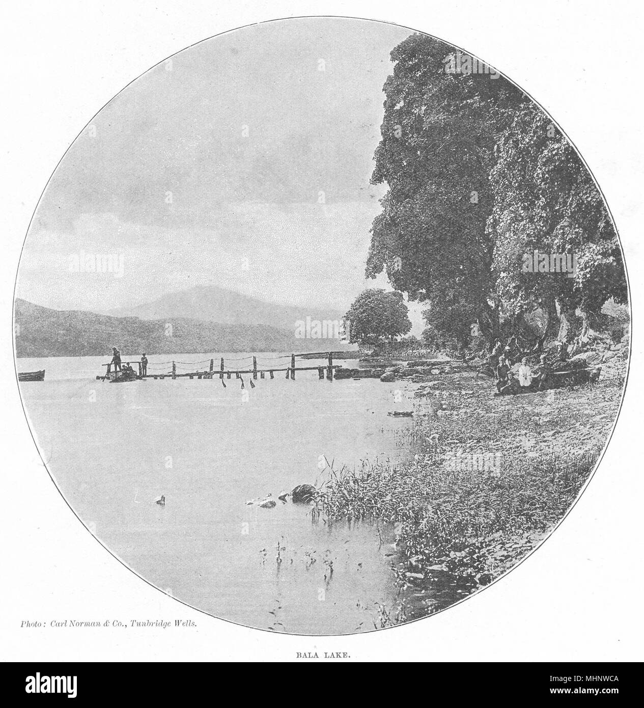 WALES. Bala Lake 1901 old antique vintage print picture Stock Photo