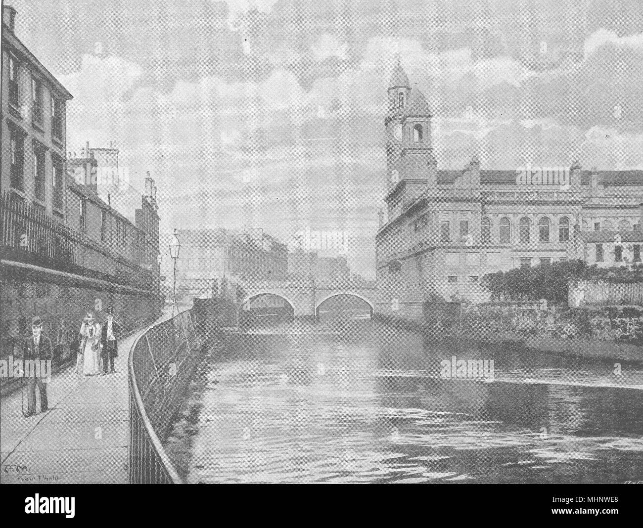 SCOTLAND. Paisley 1901 old antique vintage print picture Stock Photo
