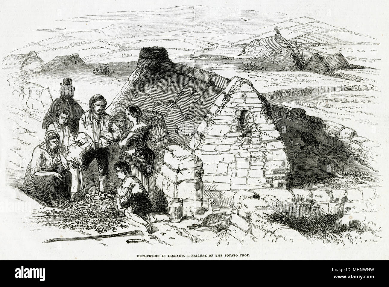 Famine Distress 1846 Stock Photo