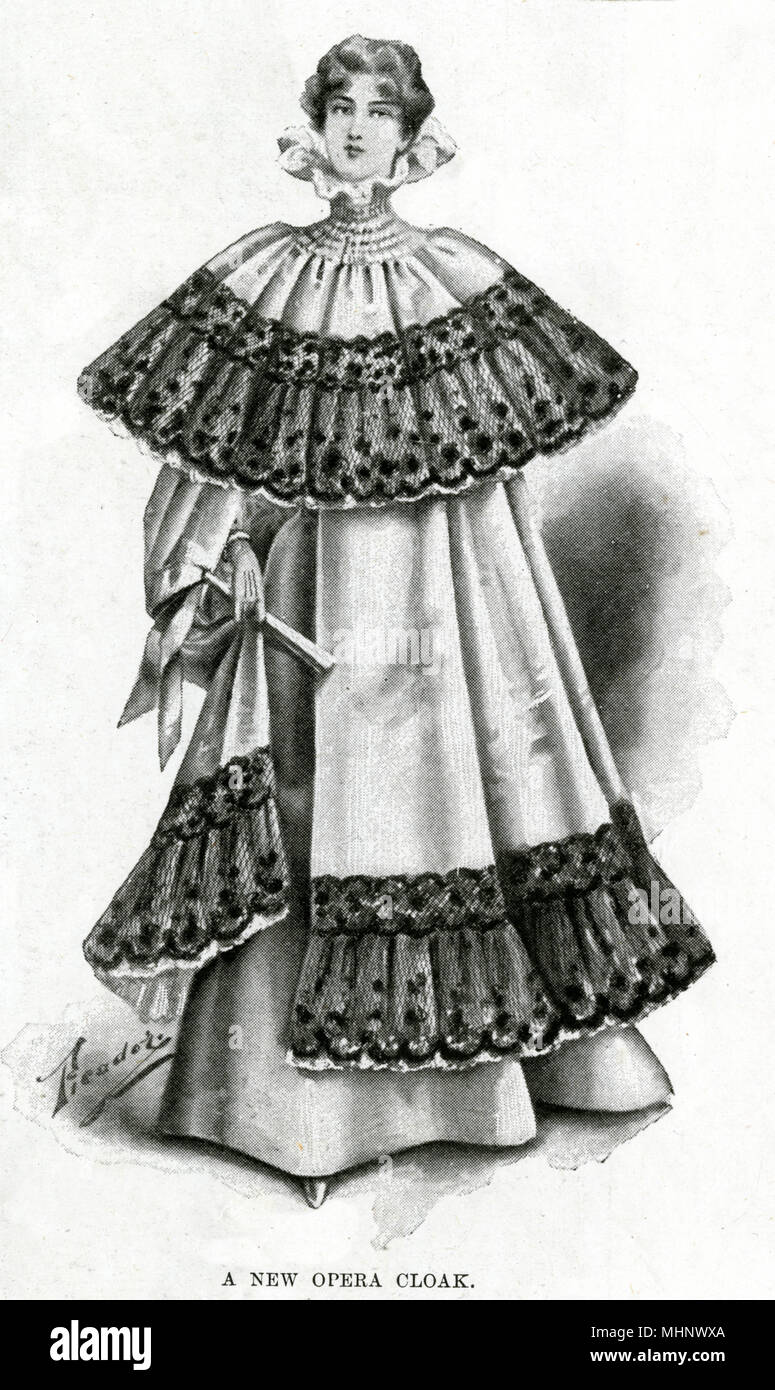 New opera cloak 1897 Stock Photo
