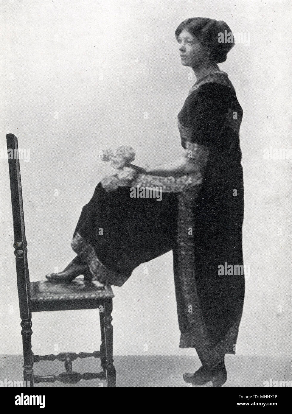 The fashion that was to cause a scandal: daring harem pants or Turkish trousers.     Date: 1911 Stock Photo