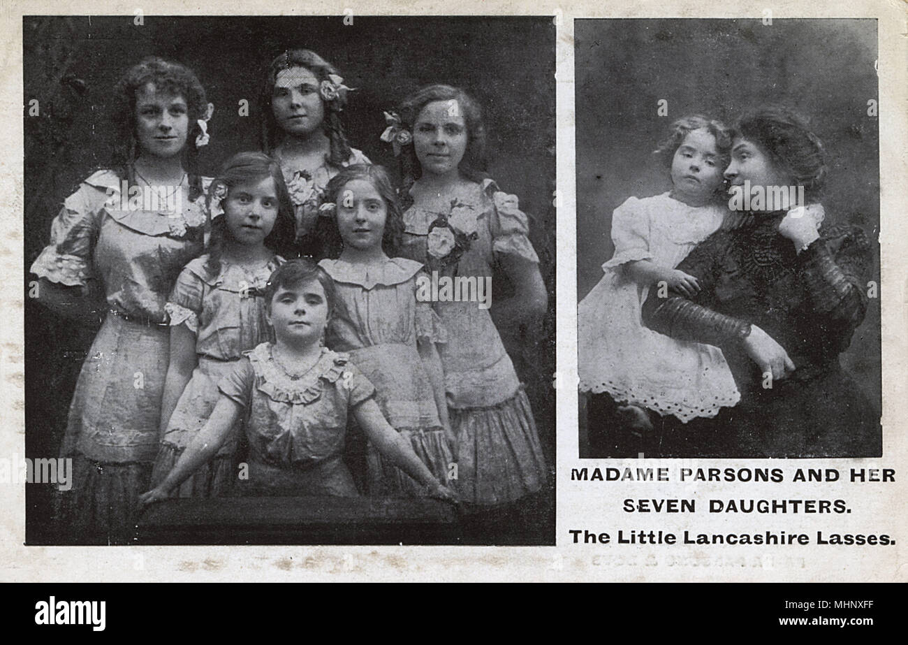 Madame Parsons and her Seven Daughters Stock Photo