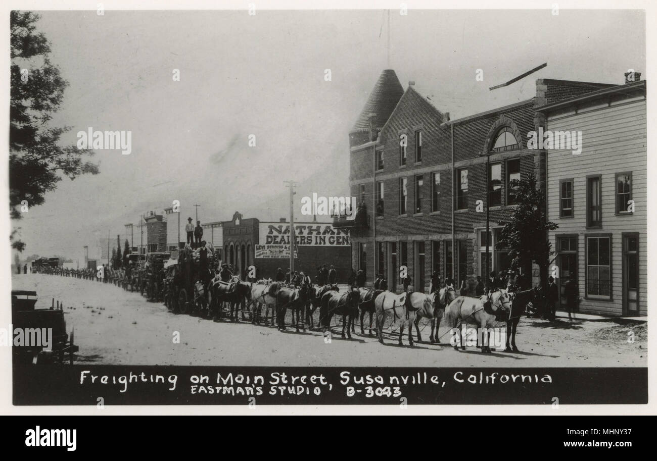 Main Street, Susanville, Lassen County, California, USA Stock Photo