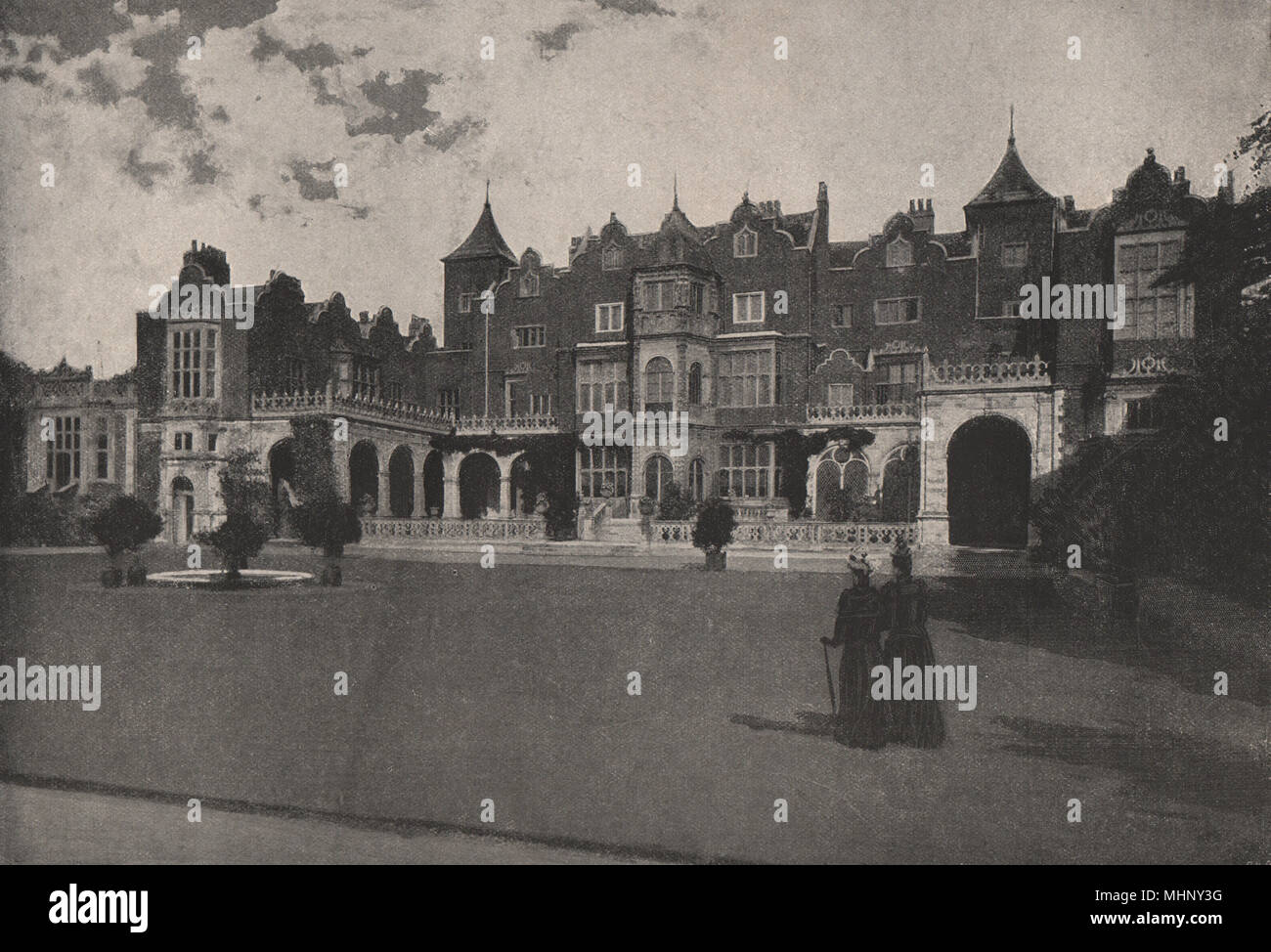 Holland House, Kensington. The South front. London. Historic Houses 1896 print Stock Photo