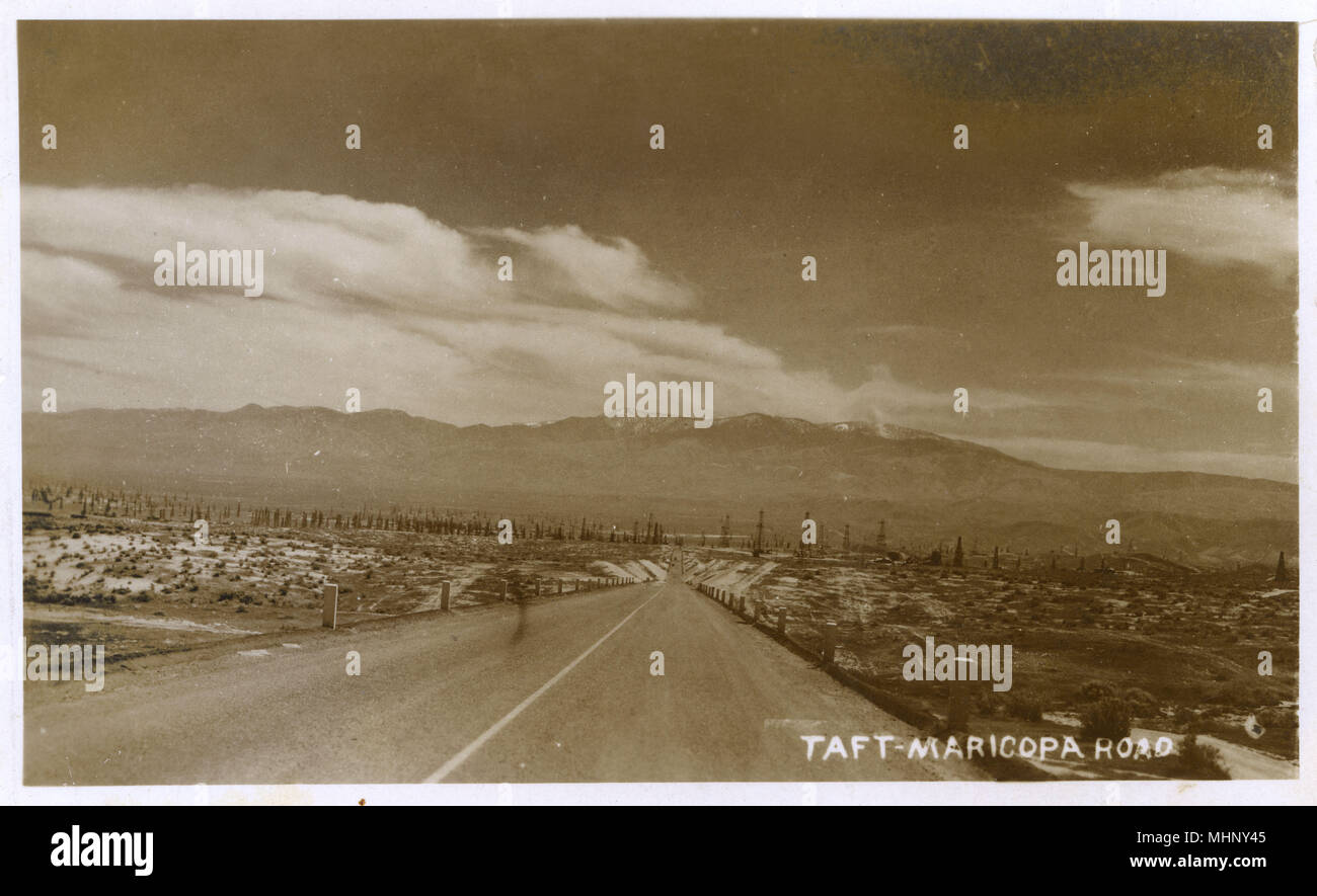 Taft-Maricopa Road, Kern County, California, USA Stock Photo