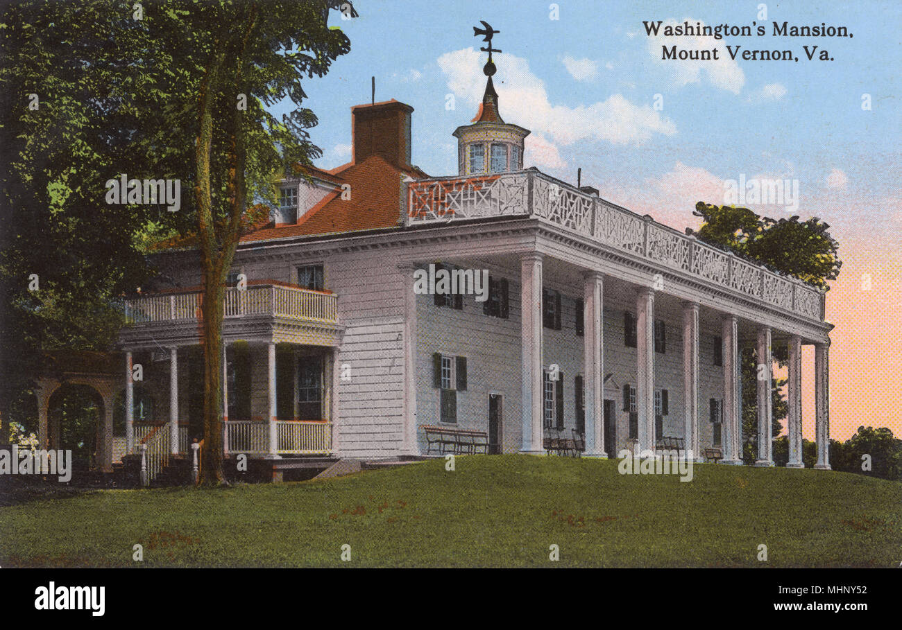 Washington's Mansion, Mount Vernon, Virginia, USA Stock Photo Alamy