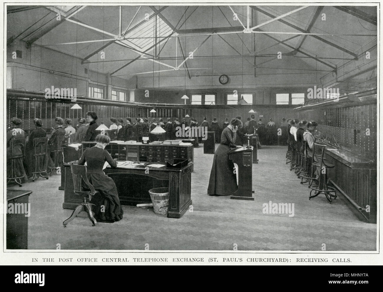 Central telephone exchange 1903 Stock Photo Alamy