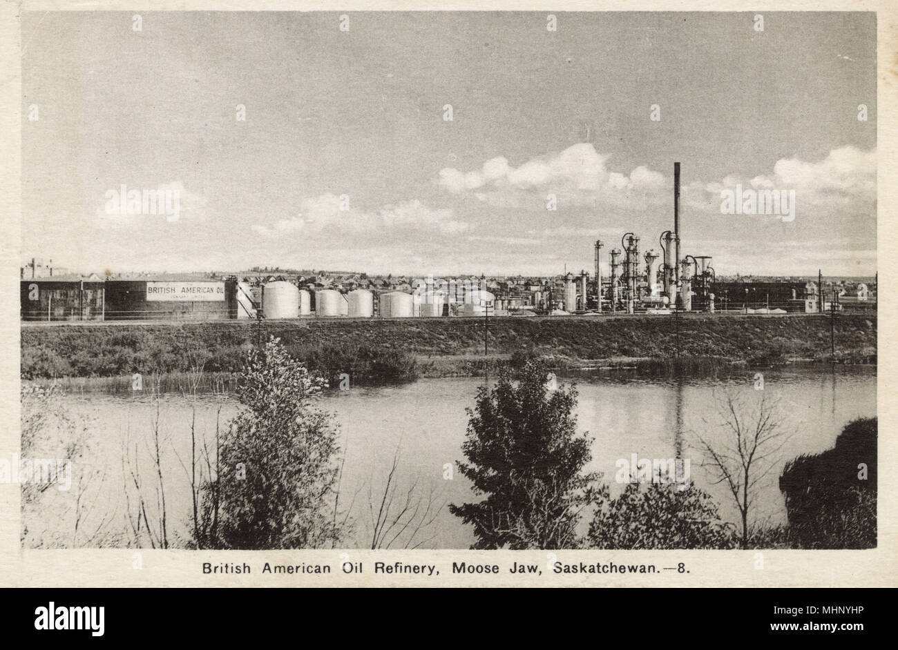 Oil Refinery at Moose Jaw, Saskatchewan, Alberta, Canada Stock Photo