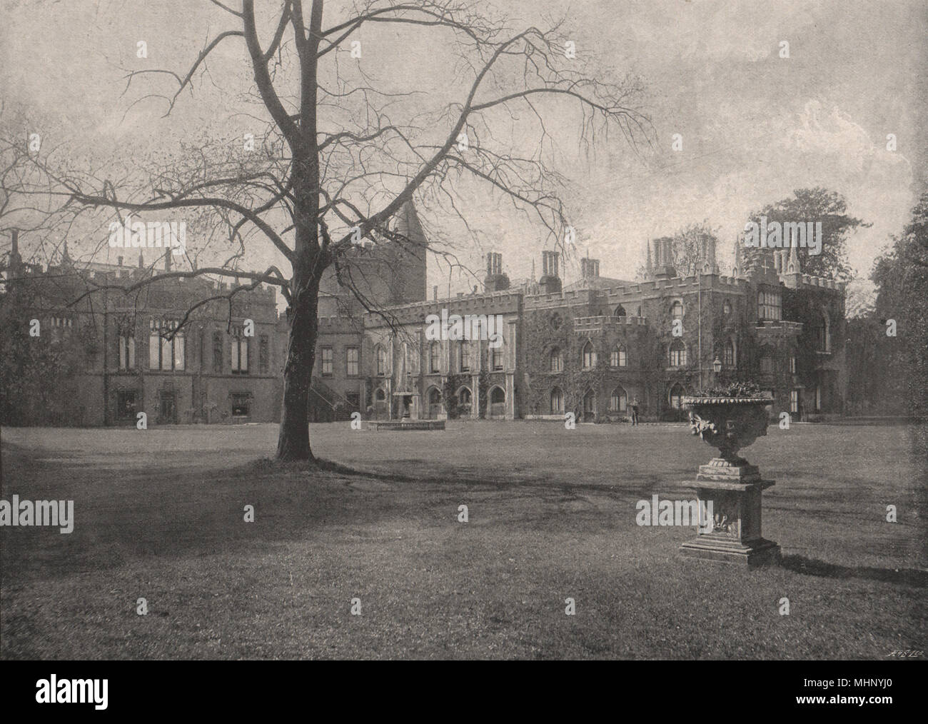 Strawberry Hill, Twickenham. London. Historic Houses 1896 old antique print Stock Photo