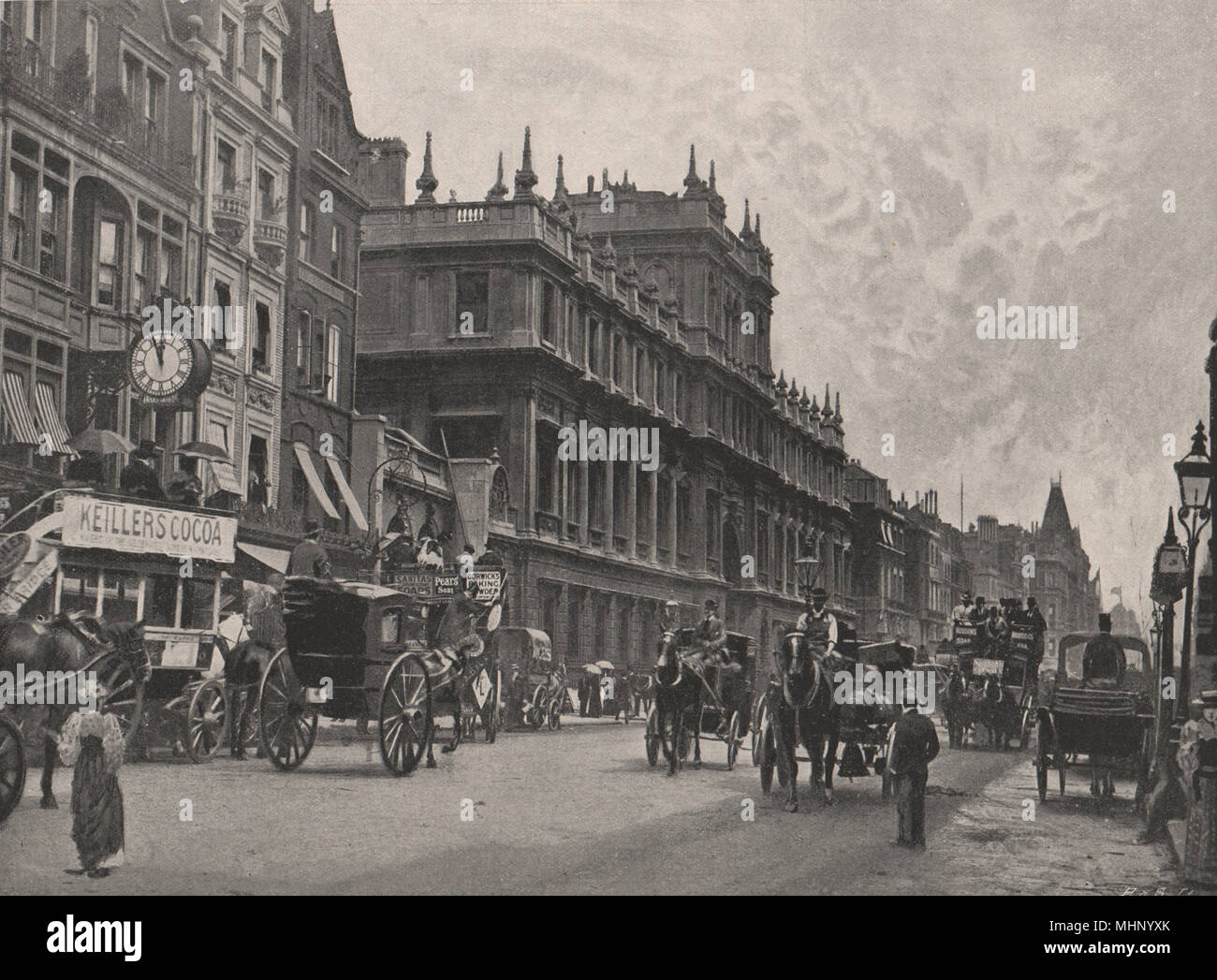 Burlington House . London. Historic Houses 1896 old antique print picture Stock Photo