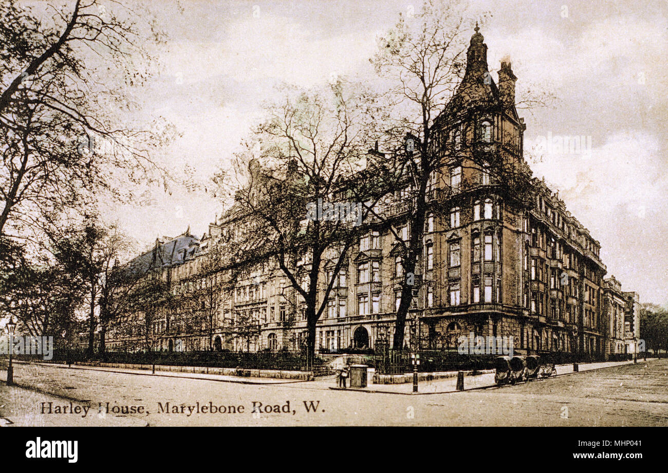 Harley House, a residential mansion block in Marylebone Road, near