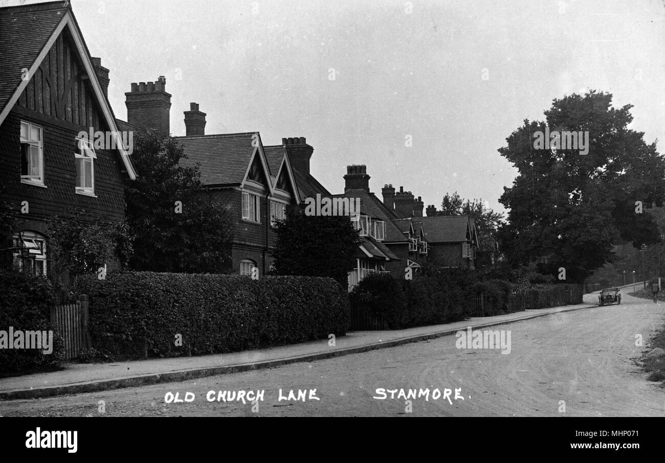 Old Church Lane, Stanmore, Middlesex Stock Photo