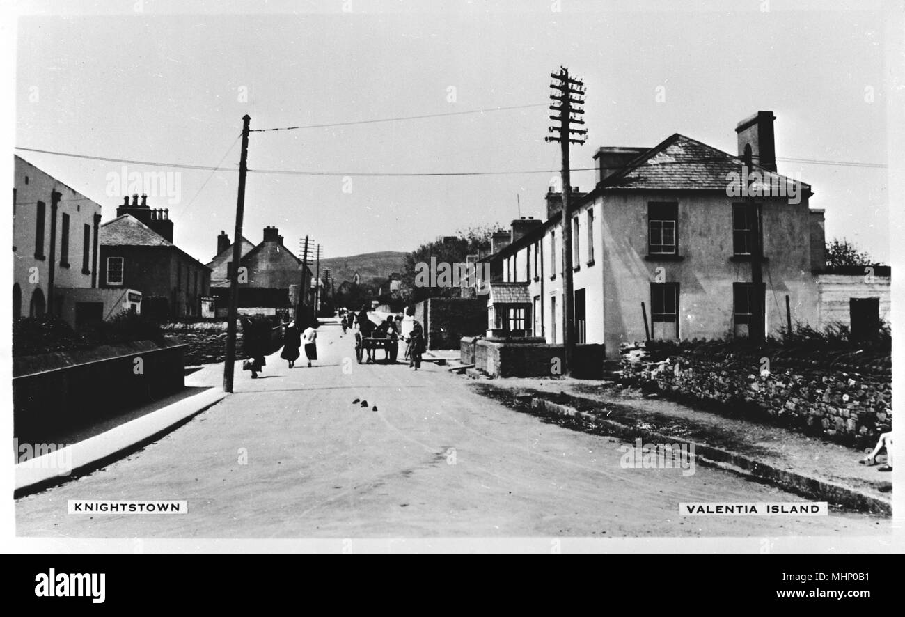 Street in Knightstown, Valentia Island, Republic of Ireland Stock Photo