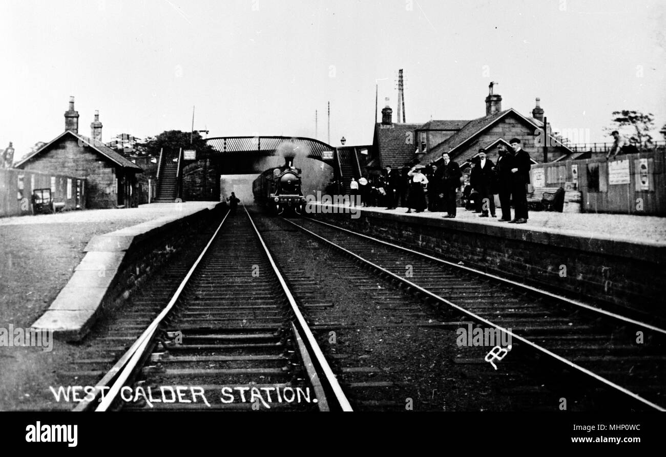 West Calder Railway Station, West Lothian, Scotland Stock Photo