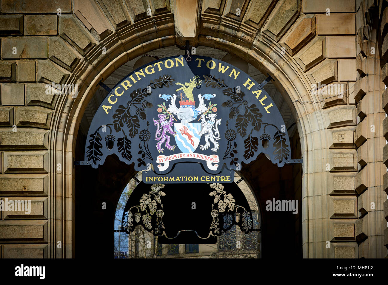 Accrington town Centre Hyndburn borough of Lancashire Town hall