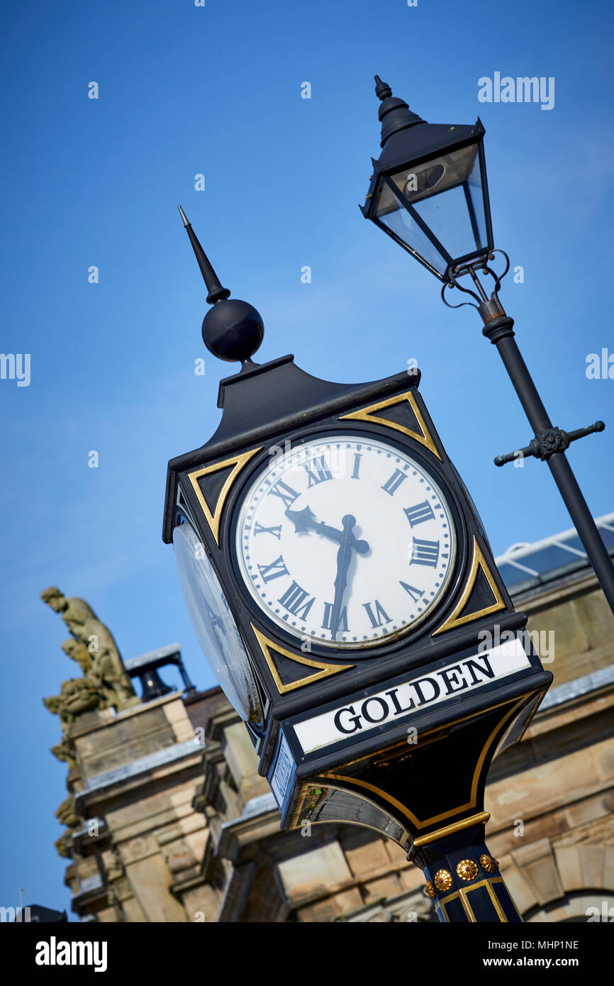 Silver Jubilee clock near Accrington Market Hall in Lancashire Stock