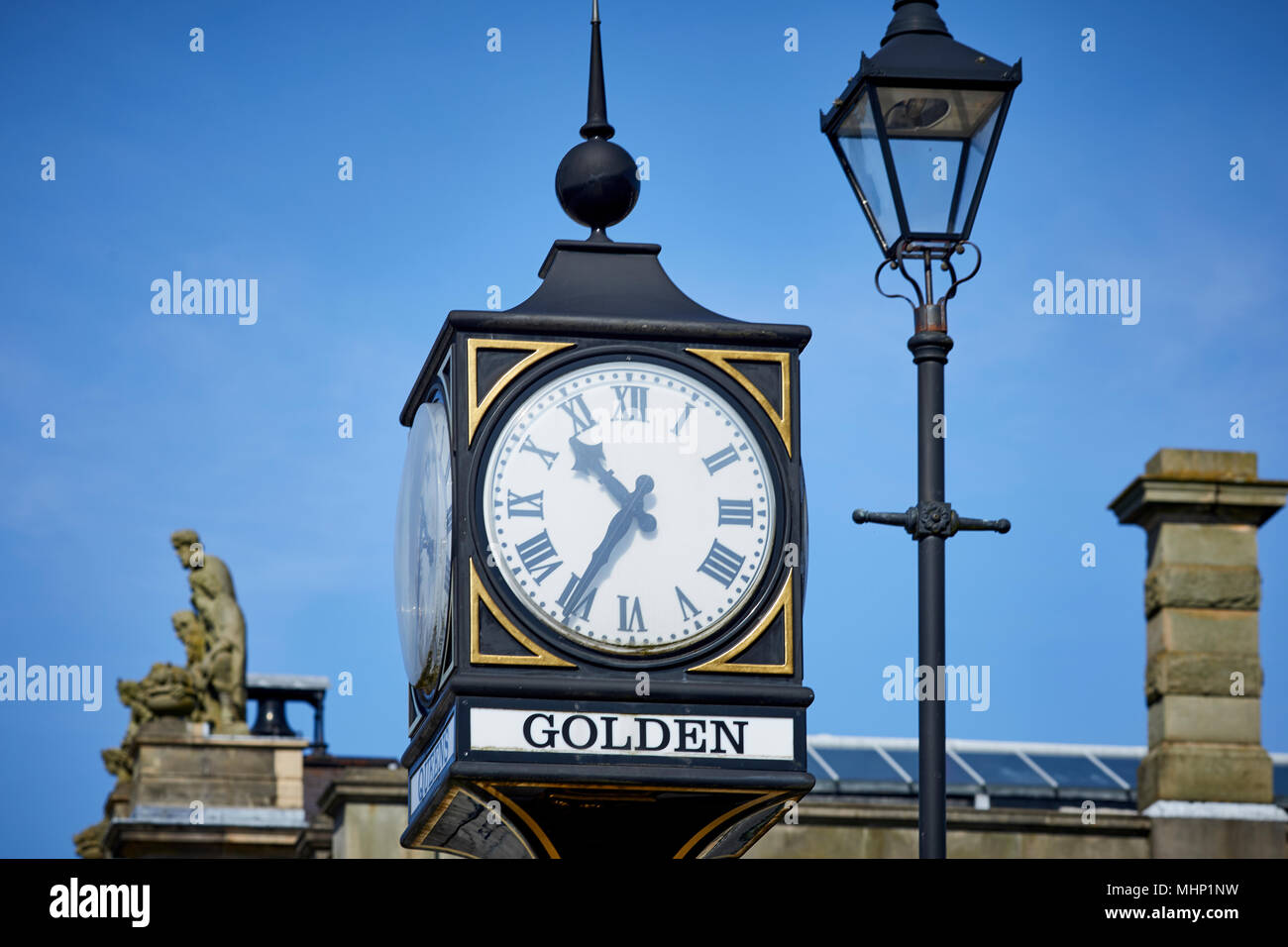 Silver Jubilee clock near Accrington Market Hall in Lancashire Stock