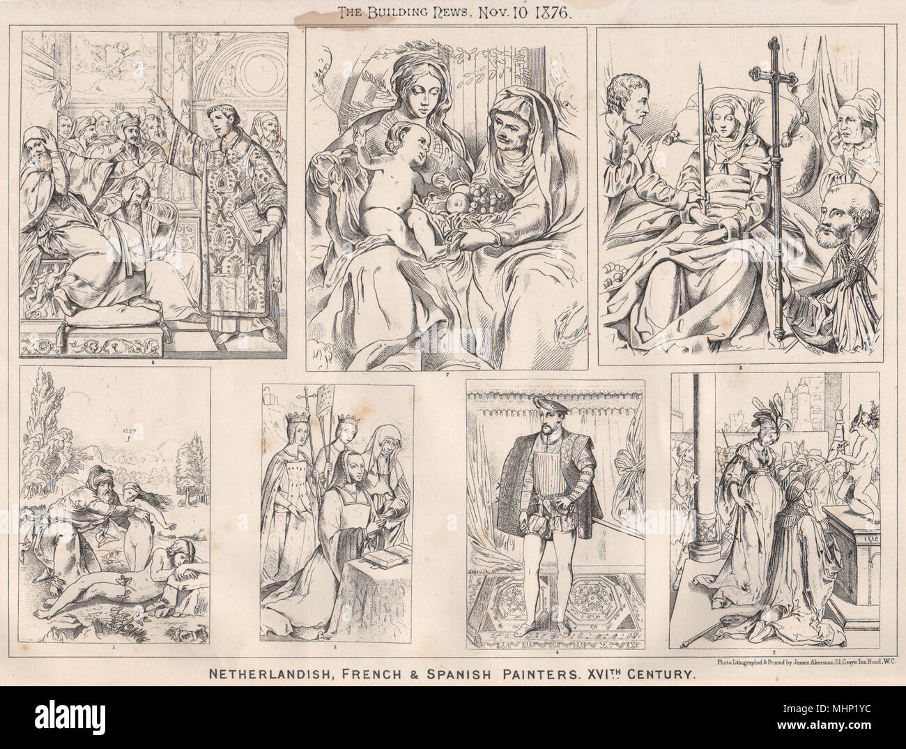 Netherlandish, French & Spanish painters XVIth. Century. Netherlands 1876 Stock Photo